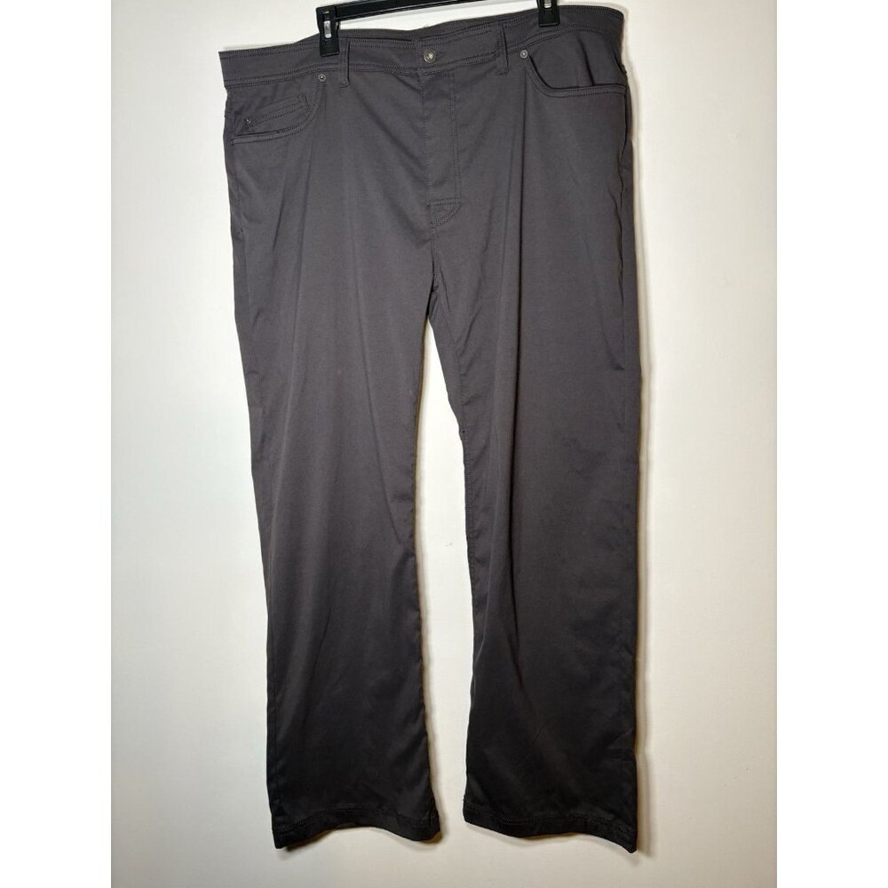 PRANA Brion Slim II Dark Grey Pants Nylon Stretch Hiking Outdoor Gorpcore 42x31
